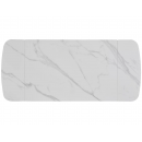 Стол обеденный SIGNAL SENTO белый лак/черный 120-180/80